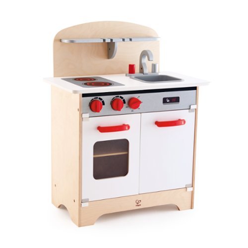 Hape White Fully Equipped Wooden Gourmet Kitchen for Kid's