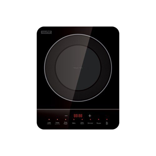 Empava - 11 in. Portable Single Burners Induction Cooktop - Black-Front_Standard 