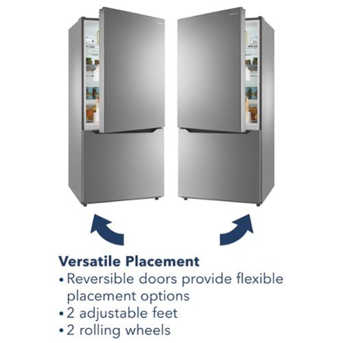 Insignia™ 18.6 Cu. Ft. Bottom Freezer Refrigerator with ENERGY