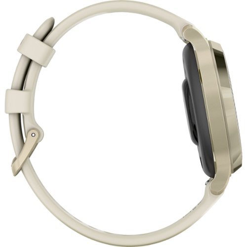 Garmin Lily 2 Active GPS Smartwatch 33 mm Anodized Aluminum - Lunar Gold with Bone Silicone Band - (2024) WORLDWIDE DELIVERY