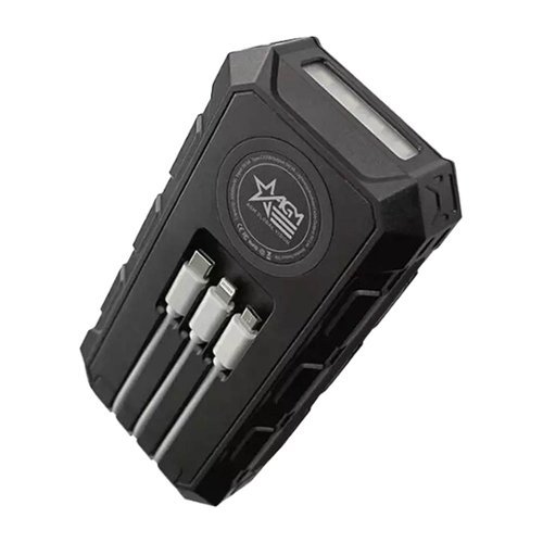 AGM Global Vision - 30,000mAh Portable Wireless Solar Rechargeable Powerbank - Black-Front_Standard 
