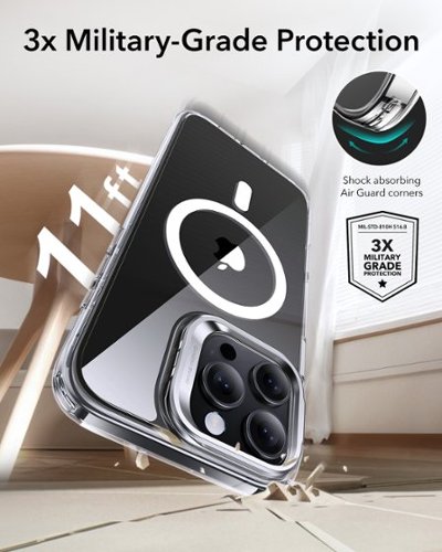 ESR Gear Classic Hybrid Case with Stash Stand for iPhone 16 Pro - Clear GLOBAL SHIPPING