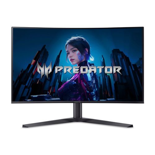 Acer - Predator 31.5” QD-OLED Curved UHD 240Hz 0.03ms FreeSync Gaming Monitor with HDR (DisplayPort, HDMI) - Black