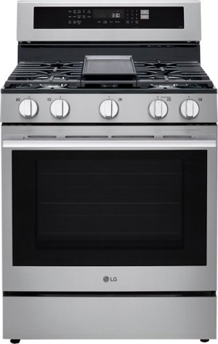 LG - 6.3 Cu. Ft. Freestanding Gas True Convection Smart Range with EasyClean, Air Fry and UltraHeat 20K Burner - PrintProof Stainless Steel
