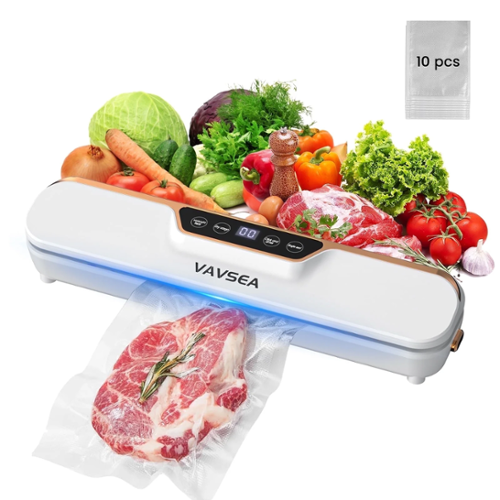 VAVSEA - Sealer with 4 Modes and 10-Piece Bag Starter Kit - White-Front_Standard 