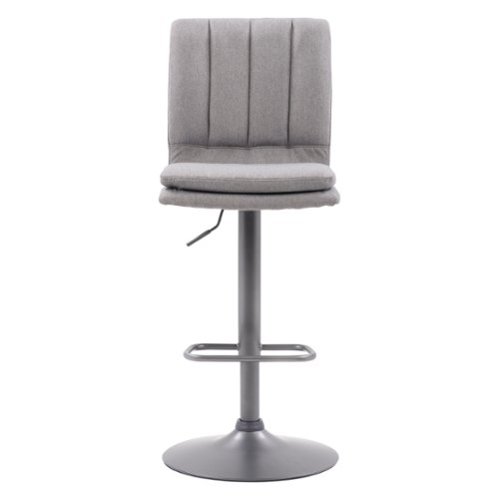 CorLiving - Palmer Adjustable Channel Tufted Upholstered Barstool (set of 2) - Gray-Front_Standard 