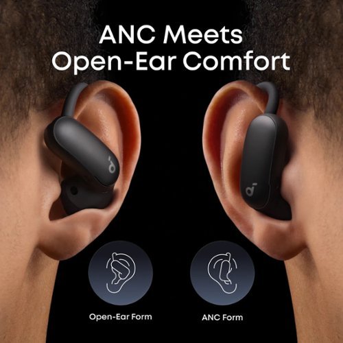 Soundcore by Anker AeroFit 2 Pro Dual-Form Wireless Bluetooth Earbuds with Open-Ear and Active Noise Cancellation Seamless Switch - Black WHERE TO BUY
