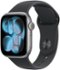 Apple Watch Series 11 (GPS+Cellular) 42mm Aluminum Case with Black Sport Band - M/L - Space Gray (AT&T) - (2025)-Front_Standard
