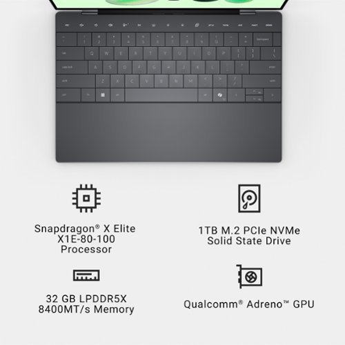Dell XPS 13 13.4 OLED Touch Screen Laptop - Snapdragon X Elite Copilot+ PC with 32GB Memory – 1TB SSD - Graphite BUY IN SAUDI ARABIA