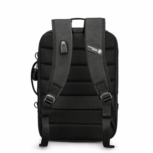 Swissdigital Design BERG L TSA-Friendly Backpack With USB Charging Port  RFID Protection and Fits Up to 16″ Laptop - Black WORLDWIDE DELIVERY