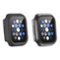 Insignia™ - Bumper with Glass Screen Protector for Apple Watch 40/41mm - Black and Clear-Front_Standard