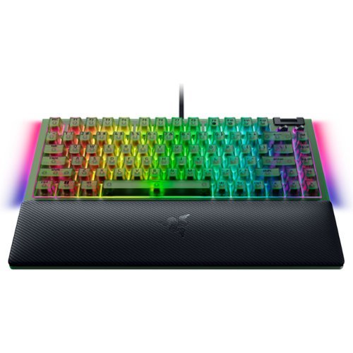 Razer Blackwidow V4 75% Wired Mechanical Orange Switch Gaming Keyboard with Hot-Swappable Design - Phantom Green BUY IN EUROPE