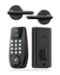 DESLOC - C110 Smart Door Lock with Visible Display and Fingerprint, Smart Keypad Deadbolt with Lever for Front Door - Black-Front_Standard