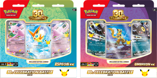 Pokémon - Trading Card Game: 30th Celebration Battle Deck Espeon ex or Umbreon ex (1 Battle Deck per Order) - Styles May Vary