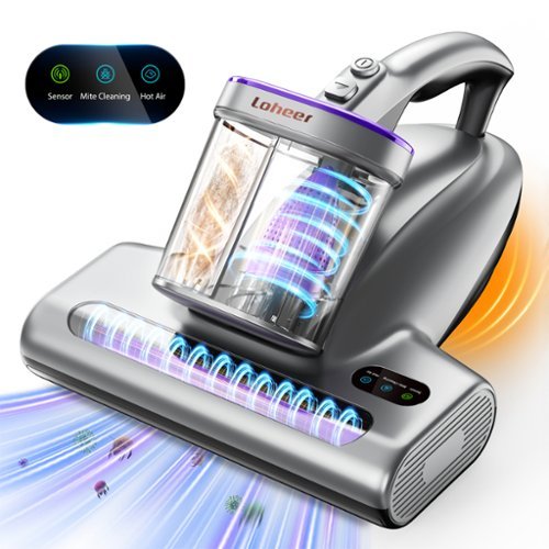 Loheer - Mattress Vacuum Cleaner, 15kPa Bed Vacuum Cleaner with 253.7nm UV-C Light, 500W Powerful Handheld Vacuums for Bed-Front_Standard 