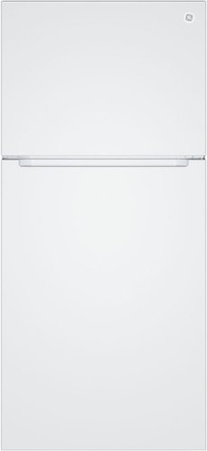 GE - 30 in. Wide 19 Cu. Ft. Freestanding Garage Ready Top Freezer Refrigerator with Bright LED Lighting - White