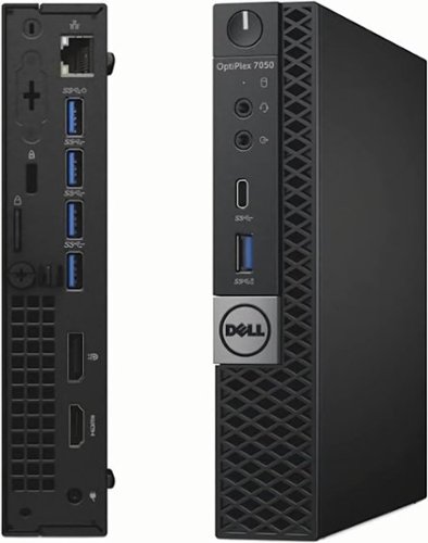 Dell - Refurbished Excellent - OptiPlex 7050 Micro Desktop Computer, Intel Core i7-7700 up to 4.20 GHz, 16GB DDR4 RAM, 512GB SSD, Windows 11 Pro - Black-Front_Standard 