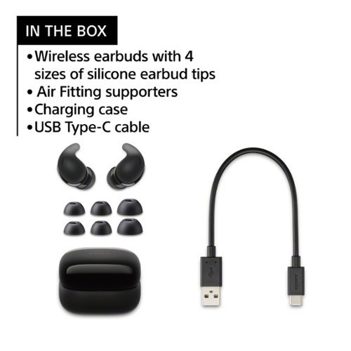 Sony LinkBuds Fit True Wireless Noise Canceling Earbuds - Black BUY IN UAE