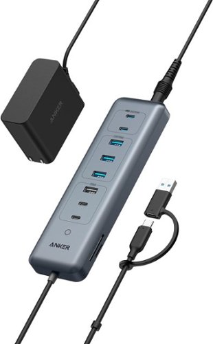 Anker - 11-in-1 10Gbps Data USB-C Hub - Black-Front_Standard 