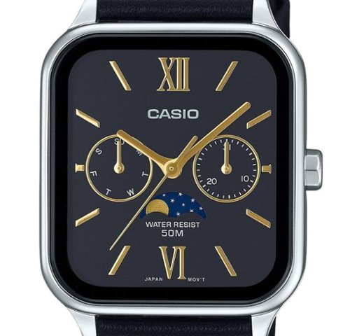 Casio Standard Analog Quartz MTP M305L 1A2V Leather Strap Dial