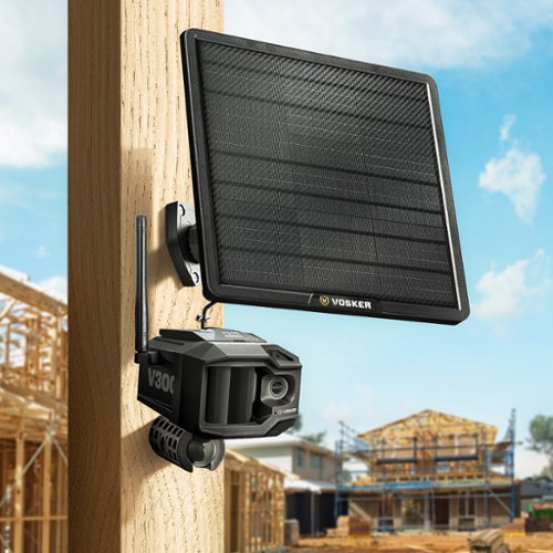 Vosker V300 Ultimate Outdoor Wireless 1080p Security System with External Solar Panel - Black GLOBAL SHIPPING