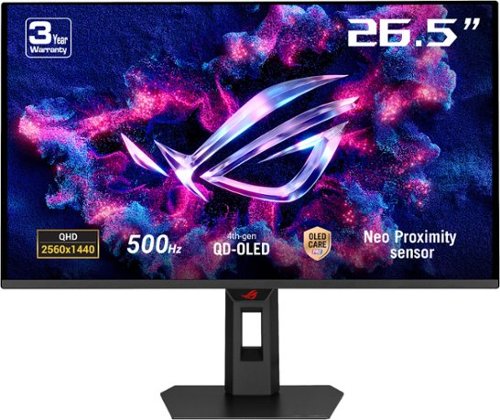ASUS - ROG Strix 27" 2K OLED 500Hz 0.03ms Gaming Monitor with G-SYNC/FreeSync and HDR (HDMI, DisplayPort) - Black