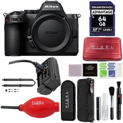 Z5 II Mirrorless Camera with Advanced Accessories and Travel Bundle | 1680 | nikon z5 II - Black-Front_Standard 