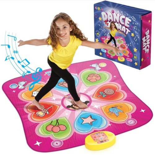 Dance Mat for Kids with LED Lights, Adjustable Volume & 5 Challenge Levels – Play22 Electronic Music Dance Pad Ages 3-12-Front_Standard 