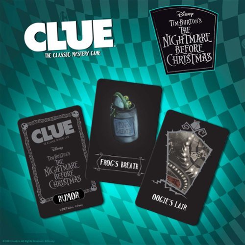 USAoploy CLUE: Nightmare Before Christmas - Tim Burton Collectible Board Game, Ages 8+, 2-6 Players GLOBAL SHIPPING