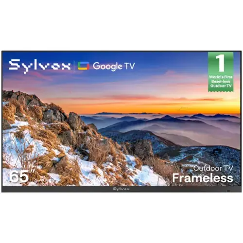 Sylvox Google TV 1 World's First Bezel-less Outdoor TV 65" Sylvox Outdoor TV Frameless
