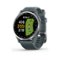 Garmin - Approach S44 GPS Smartwatch 43mm Anodized Aluminum - Silver Aluminum Bezel with Twilight Silicone Band - (2025)-Front_Standard