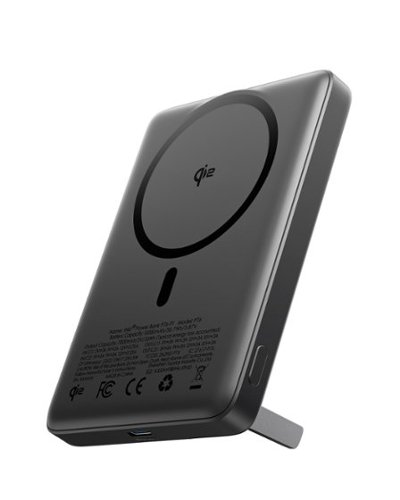 INIU - Magnetic Power Bank, Slim 10000mAh Qi2 15W Wireless Power Bank for iPhone 17/16/15/14/13/12 - Black-Front_Standard 