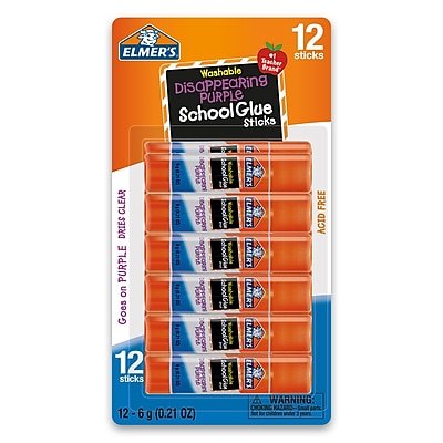 Elmer's - Disappearing Washable Glue Sticks, 0.21 oz., 12/Pack - Multicolor-Front_Standard 