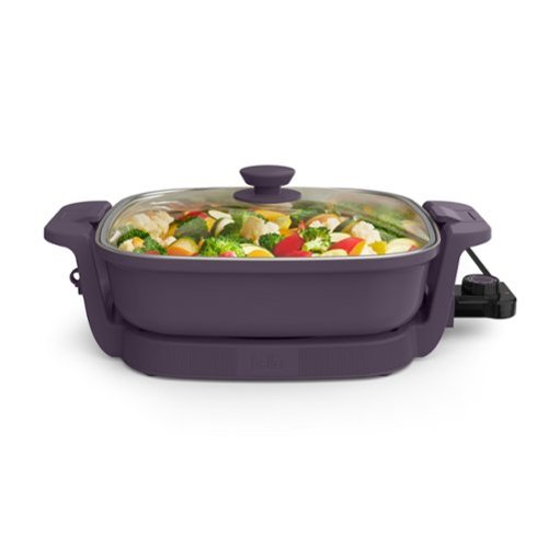 Bella - Fits-anywhere Kitchenware: 12" x 12" Make & Take Electric Skillet - Plum