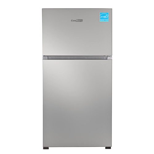 Conserv - 30 inch 18 cu. ft. Top Freezer Apartment Refrigerator w Ice Maker Energy Star Counter Depth - Stainless Steel-Front_Standard 