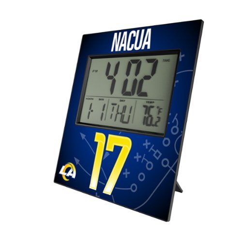 Keyscaper - Puka Nacua Los Angeles Rams Digital Desk & Wall Clock - Multicolor-Front_Standard 