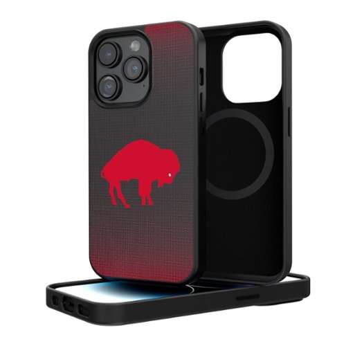 Keyscaper - NFL - Buffalo Bills Linen Logo iPhone Magnetic Bump Case - 16 Pro Max - Black-Front_Standard 