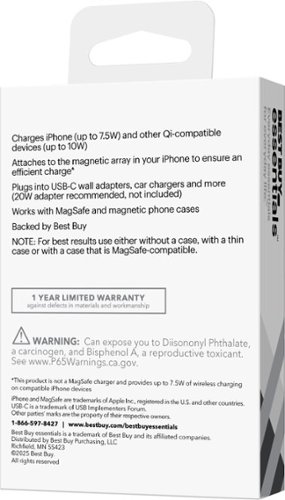 Best Buy essentials™ 10W Magnetic Wireless Charger for iPhone or Devices Compatible with MagSafe & Qi Charging - White BUY IN AUSTRALIA