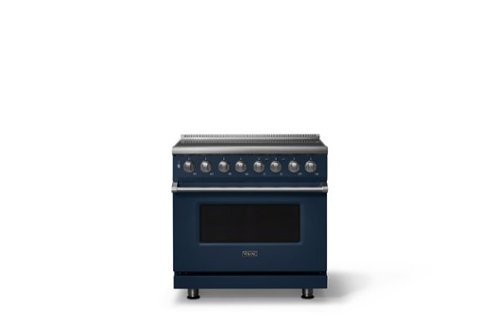 Viking - 36 in. Wide 6 Elements Pro 5 Series 5.6 Cu. Ft. Freestanding Induction Convection Range - Slate Blue