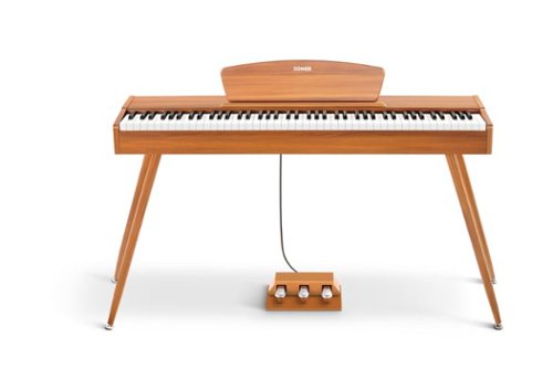 Donner music - Donner DDP-80 Wooden Beginner 88 Key Weighted Upright Digital Piano Color - Natural-Front_Standard 