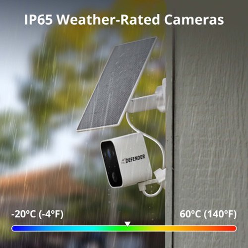 Defender Solar Powered 4K AI Everwatch Wireless Security Camera with 3W Solar Panel, AI Detection, 3 Pack - White BUY ONLINE