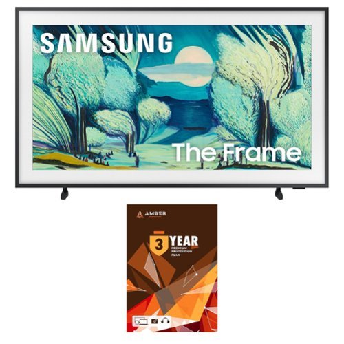 Samsung - QN43LS03FAFXZA 43 Inch The Frame QLED 4K Art Mode Vision AI Smart TV with 3 Year Amber Protection Plan (2025)-Front_Standard 