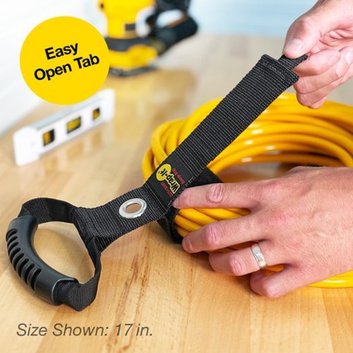 Wrap-It Storage Easy-Carry Strap - 22-inch - Hook and Loop Carrying Strap with Handle and Grommet - Black WHERE TO BUY