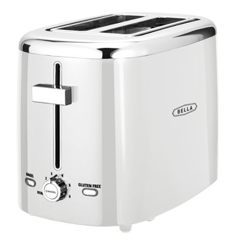 Bella - 2-Slice Extra-Wide Slot Toaster - White-Front_Standard 