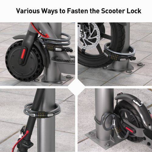 HiBoy Bike Lock, 3.3 Feet Bike Cable Locks - Black - Silver SHOP ONLINE