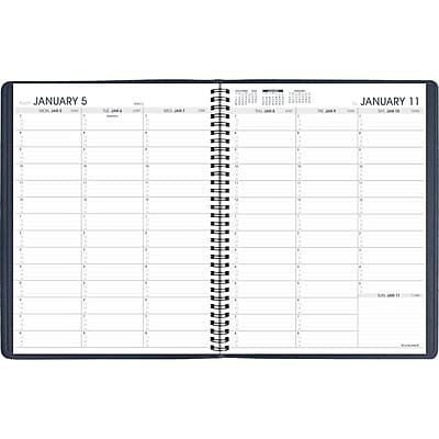 AT-A-GLANCE - 2026 8.25" x 11" Weekly Appointment Book Planner, Faux Leather Cover - Navy-Front_Standard 