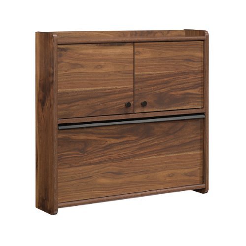 Sauder - Harvey Park Wall Desk - White - Grand Walnut-Front_Standard 