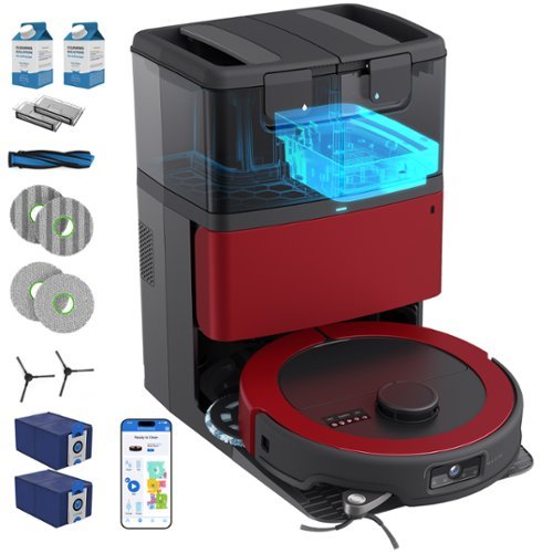 $379.99, Was $1379.99, 72% Off! bObsweep - Maxim Robot Vacuum & Mop, AutoWash & Auto-Empty Dock, Privacy-First U.S. Software, Odor Control Bags, 22000 Pa - Imperial Red dealfomo