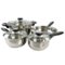Gibson - Home Lybra 7 Piece Two Tone Polished Stainless Steel Cookware Set - Silver-Front_Standard