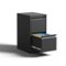 Mirfee - 2-Drawer Vertical File Cabinet with Lock, for A4/Legal/Letter Files - Black-Front_Standard